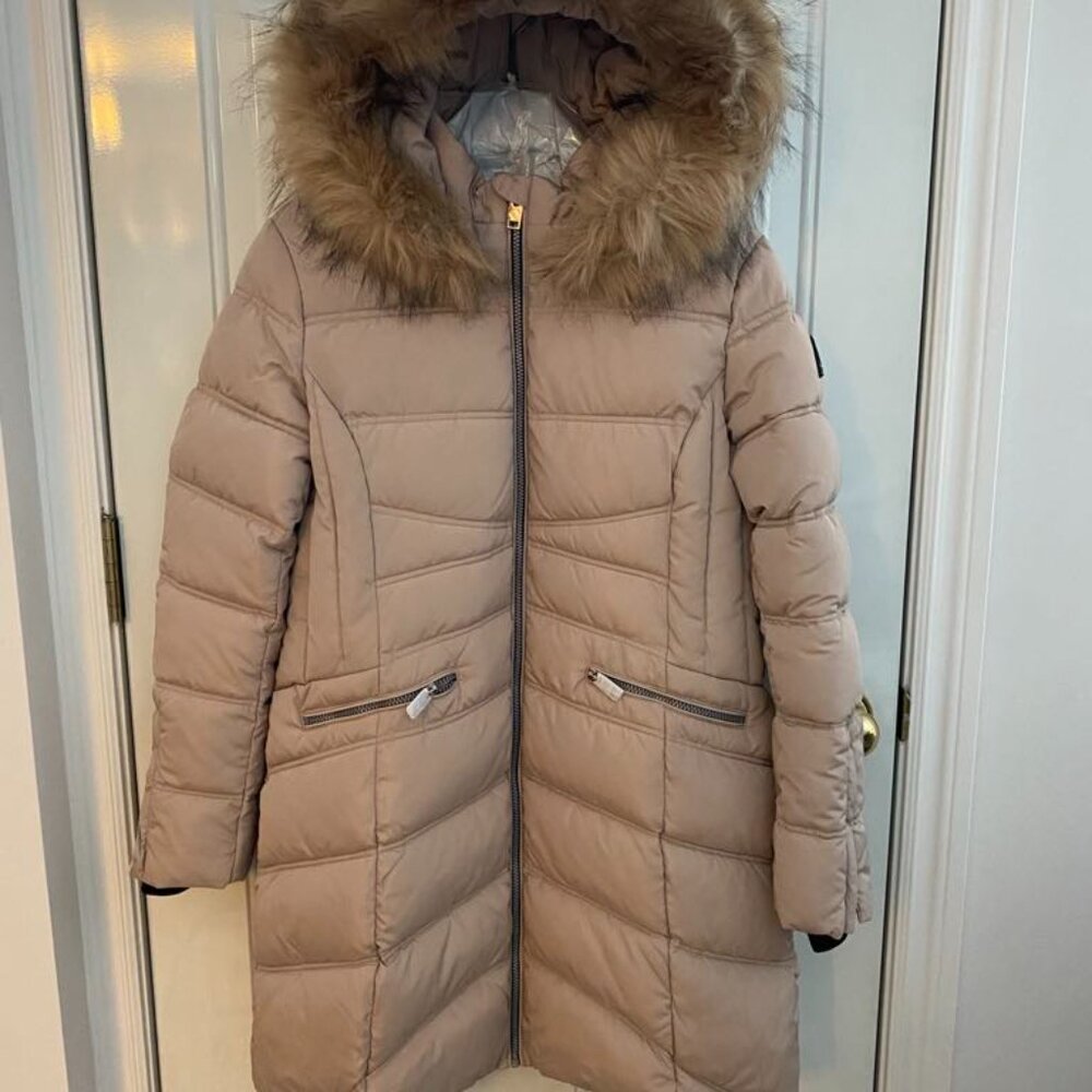 New Point Zero Faux Fur-Trim Hooded Puffer Jacket